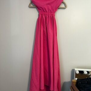 Petal & Pup Pink Strapless Open Back Sundress
